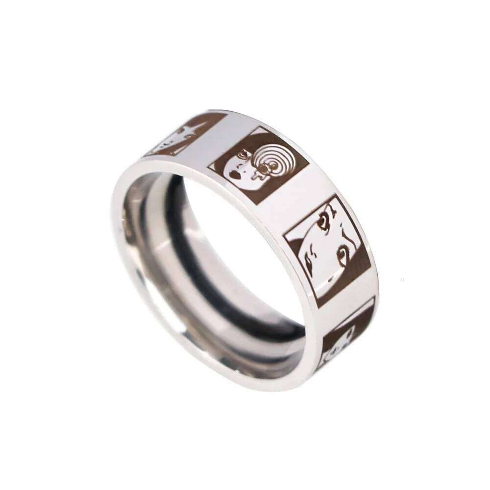 Japan Anime Silver Color Cosplay Ring For Women Trendy Party Men's Stainless Steel Jewelry H260312