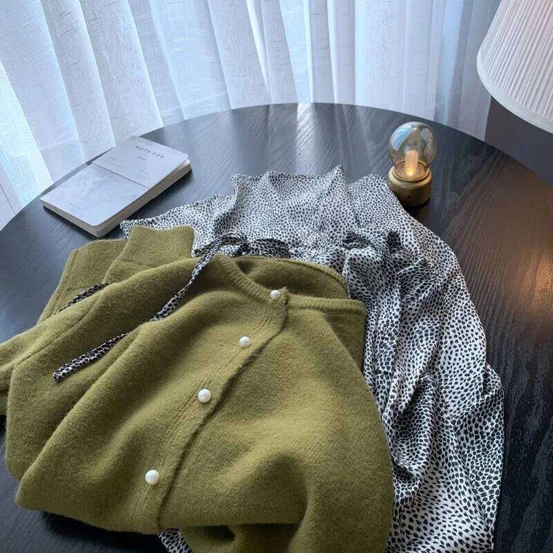 Solid Cardigan Sweater Fall Women Clothing Korean Fashion O-neck Long Sleeve Top Single Breasted Sweet Knitted Mujer Outerwear Z260313