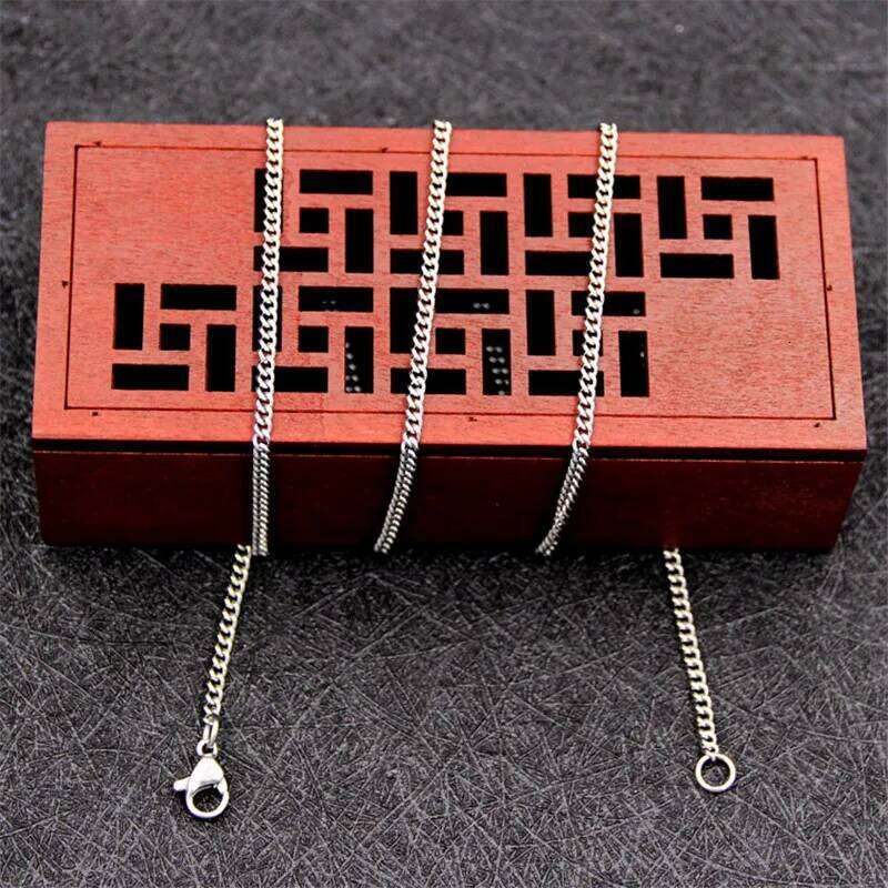 Wholesale Price Width 1.9/2.3MM Stainless Steel Side Chain Necklace Fit Pendant Fashion Gift Jewelry For Men and Women 45-60CM H260312