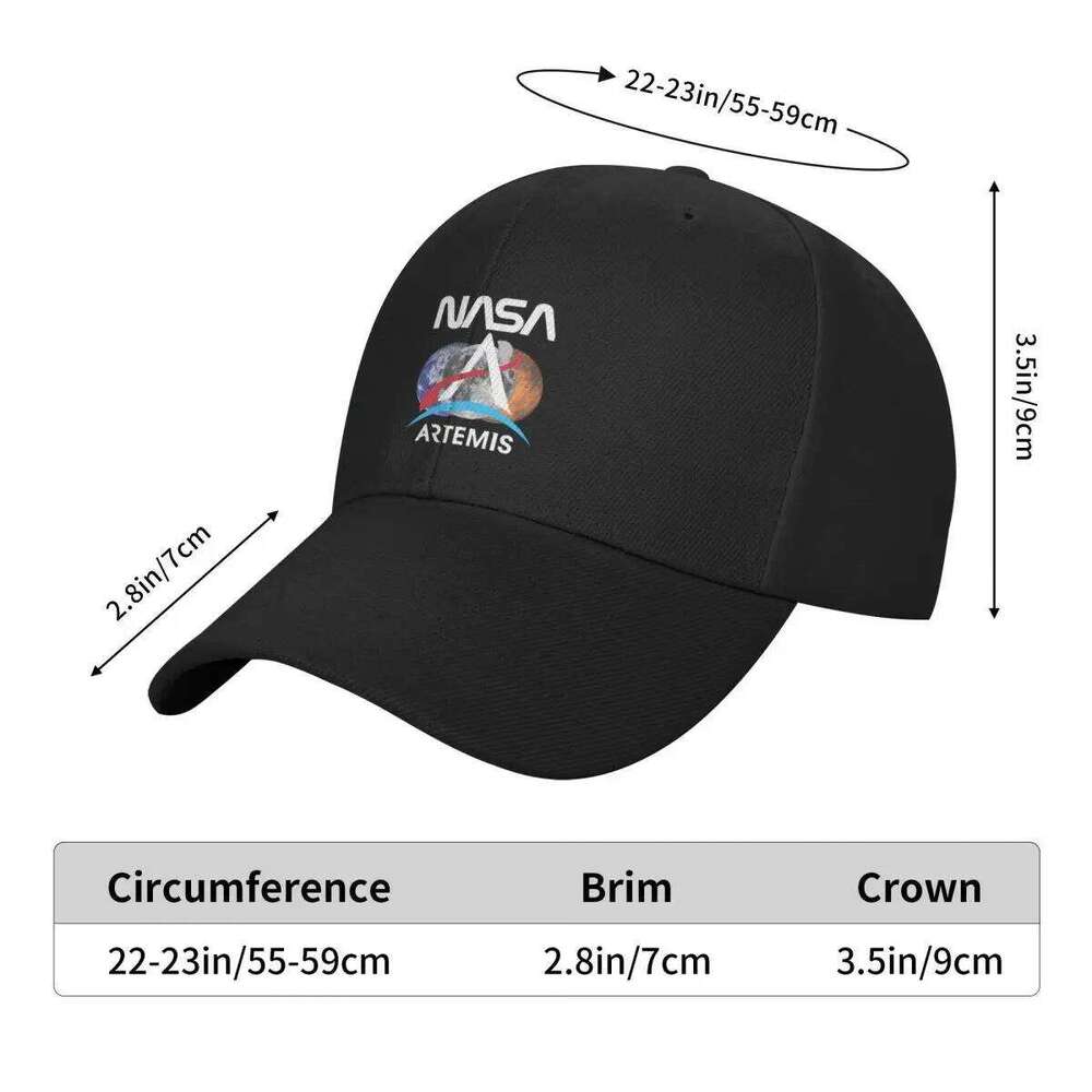 Artemis Earth Moon Mars Space Exploration Mission Baseball Cap Anime Hat hats for men Men's Hats Women's Z260314