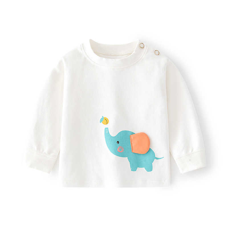 Tshirts Baby autumn clothing infant pure cotton printed pullover underwear allcotton cartoon childrens spring and autumn base layer clothing childrens