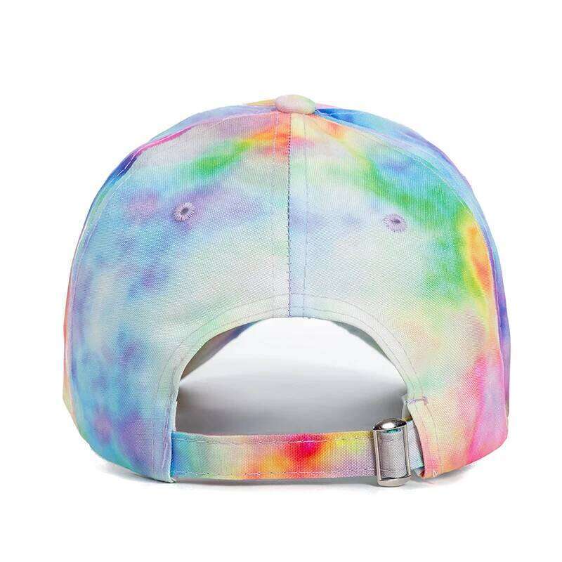 New Fashion Women Tie Dye Multicolor Irregular Print Baseball Cap Female Outdoor Streetwear Summer Caps Hats Z260313