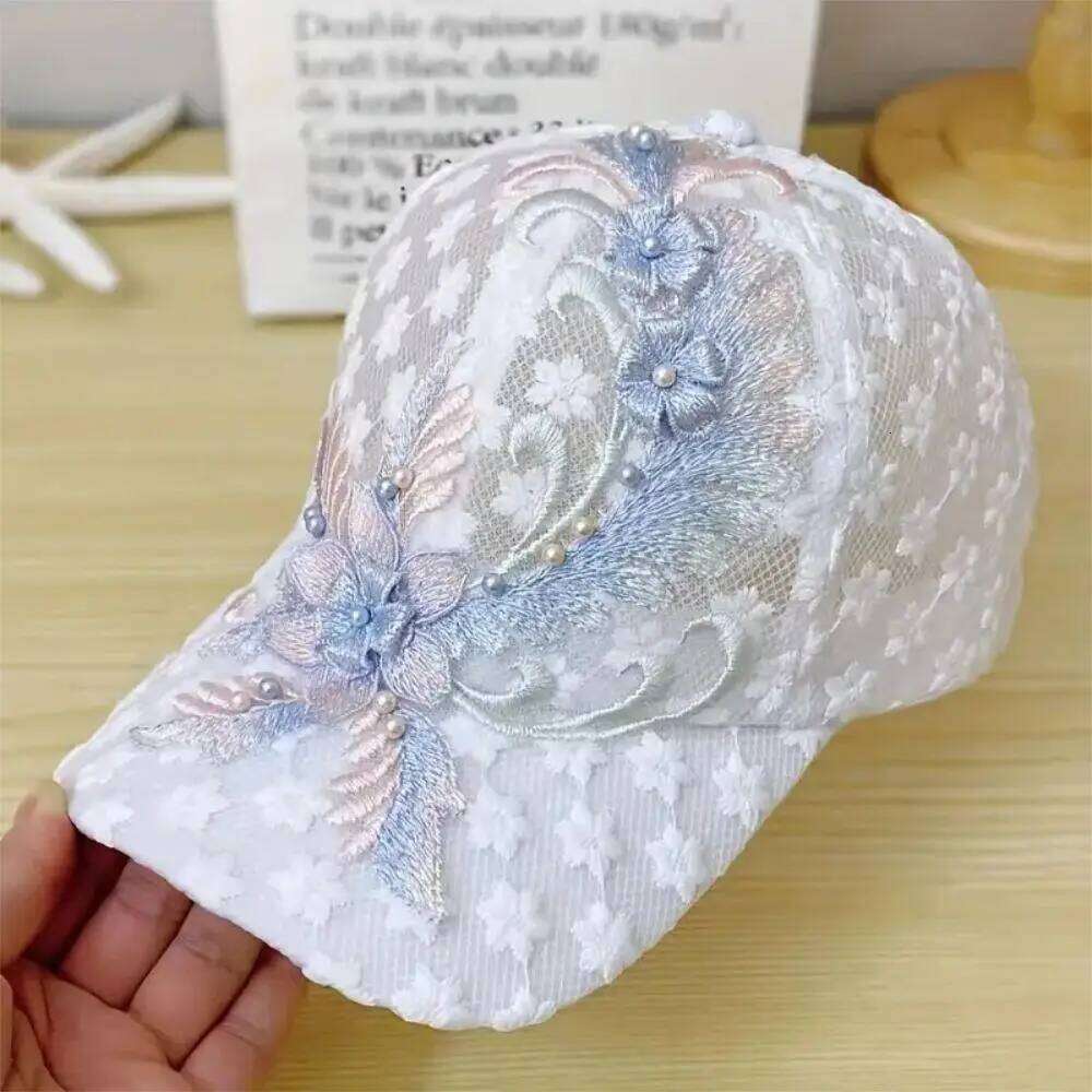 Korean Version Summer Thin Lace Duckbill Mesh Breathable Baseball Cap Trendy Sun Protection Sunshade Hat Z260314