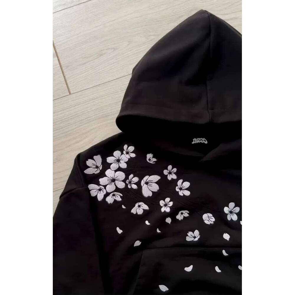 Winter Oversized Petal Embroidery Loose Hoodie Y2k Harajuku Men Women Street Sweatshirt Hip Hop Hooded Pullover Couple Clothing Z260315