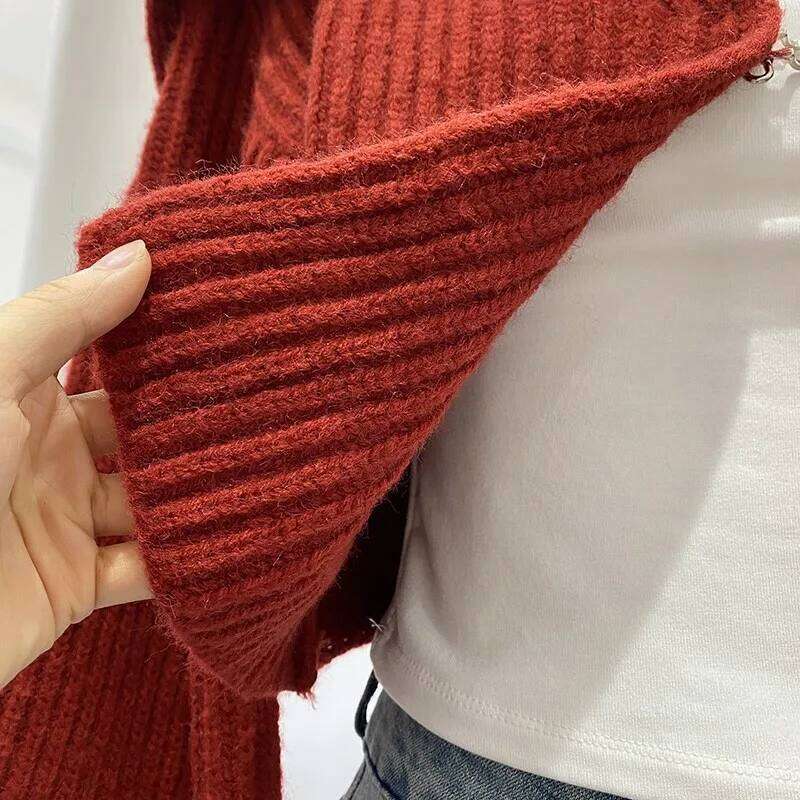 Thickened Knitted Cardigan One Button Spring Autumn New Korean Edition Versatile Fashion Western Style Short Sweater Women's Top Z260313