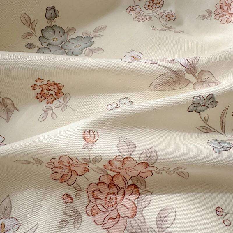 100% Cotton Duvet Cover Set with 2 Pillowcases - Floral Design, Elegant & Breathable Bedding Set, Multiple Sizes H260312 - view 6