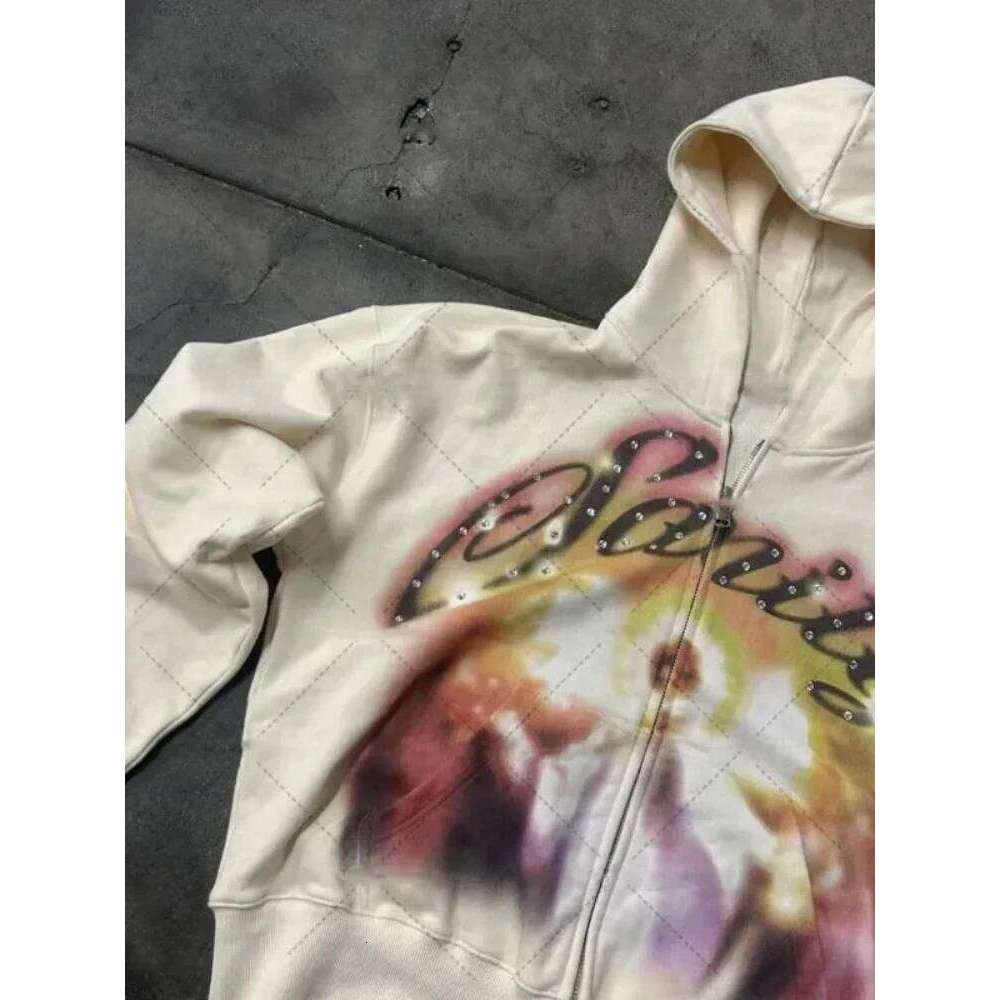 American Retro Autumn Winter High Street Design Cardigans Men And Women Harajuku Aesthetics Hooded Sweatshirt Jackets Z260315