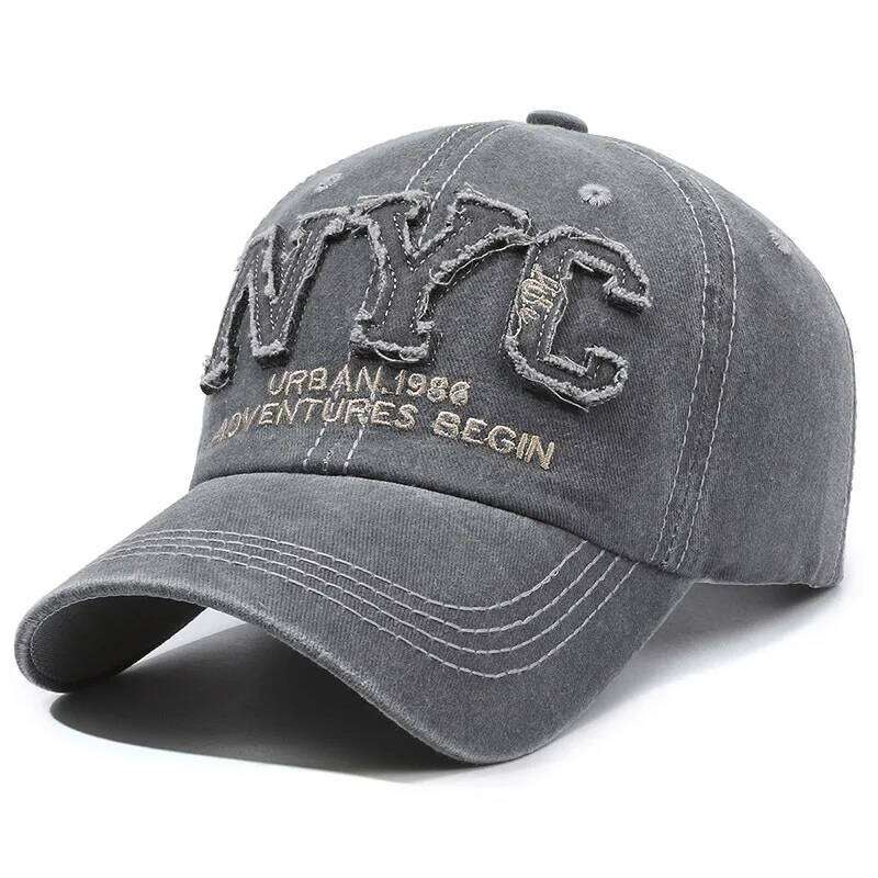 Adjustable Women's Black Baseball Cap - Breathable, Stylish, Sun Protection, "NYC" Embroidery, Hand Washable Z260314