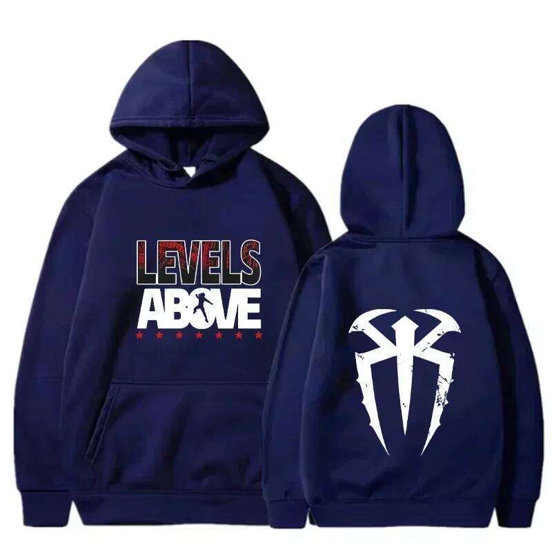 Women's Men's Casual Hooded Sweatshirt Roman Reigns Printed Pullover Long Sleeved Harajuku Street Fashion Streetwear Z260315