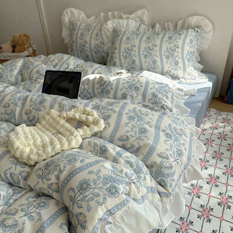 Y1 HomeRomantic Style Lace Duvet Cover Set, Four Piece Bedding Set Bed Sheet, Fully Enclosed for Home Gift H260312 - view 3