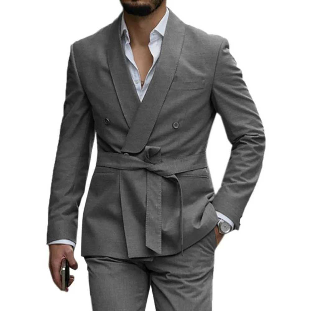 Moda Nova Verde Formal 2-Piece Mens Tuxedo for Wedding Ceremony Graduation Business Events - Green Smoking Suit for Groom M260313