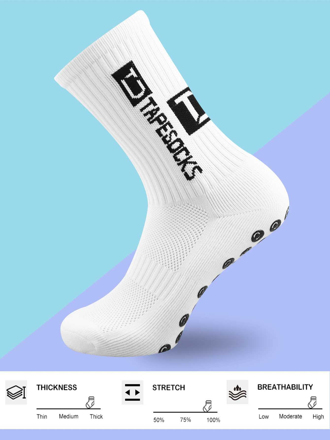 6 Pairs of football socks sports socks mens mid-calf socks silicone non-slip dot socks basketball yoga socks D260313