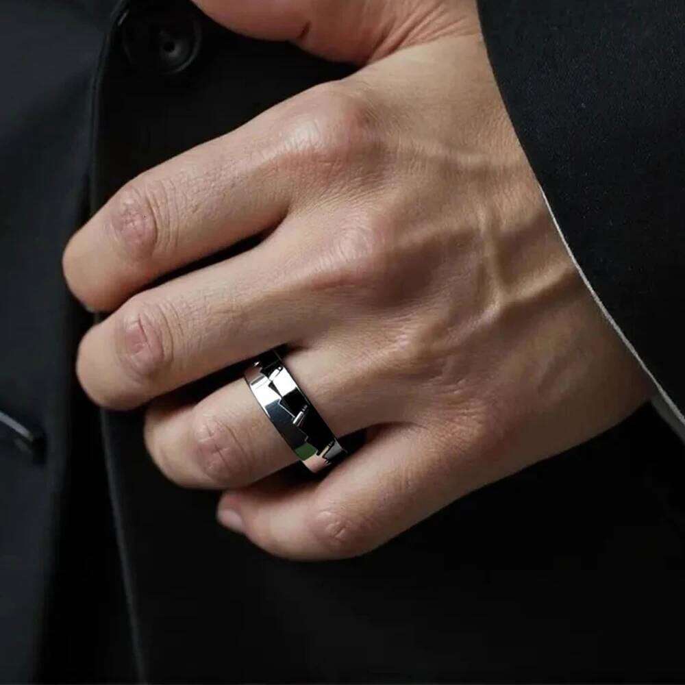 2025 New Arrival Mechanical Anxiety Fidget Rings For Men Unique Ratchet Design Meditation Jewelry H260312