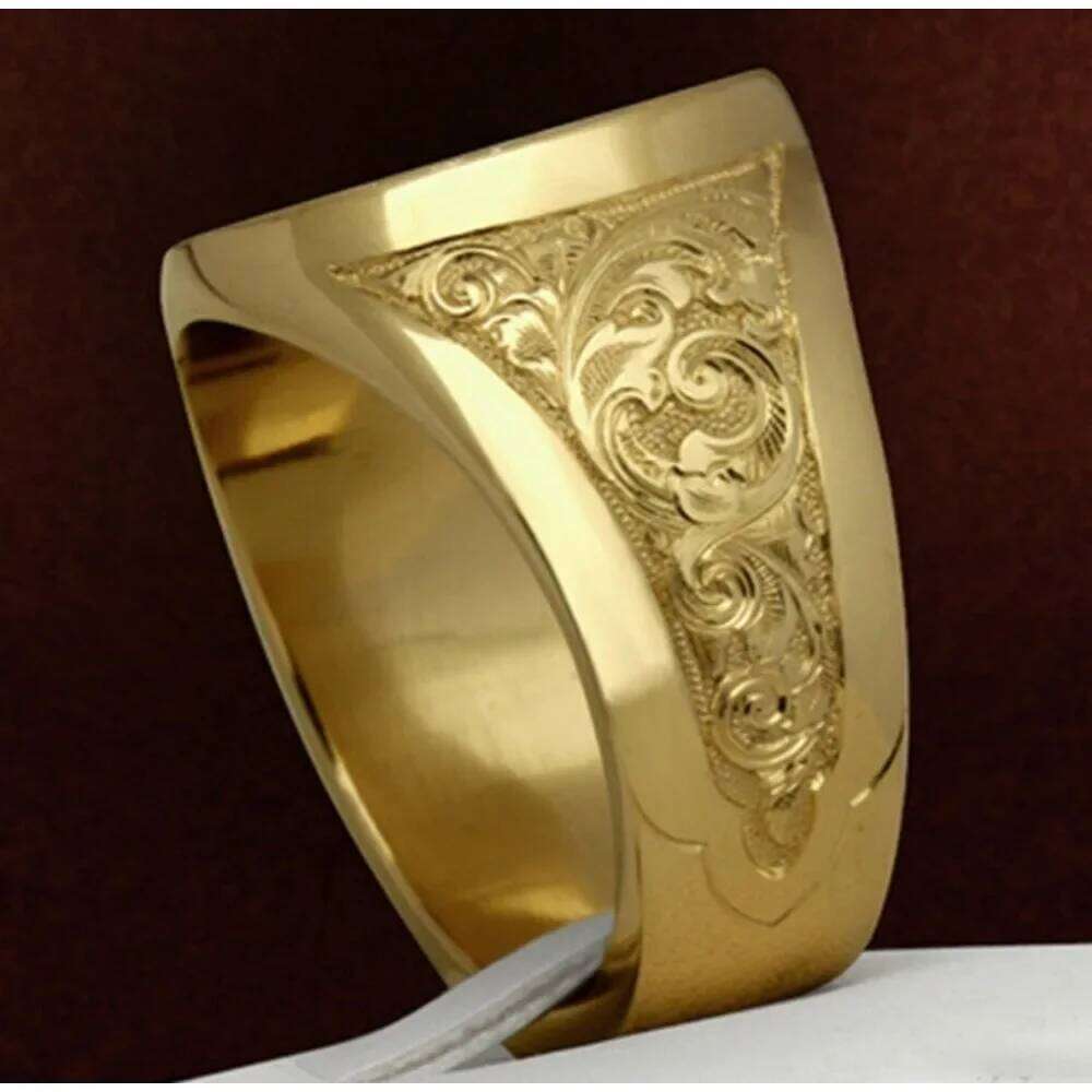 Simple Niche Crown Lion Royal Seal Personalized Domineering Street Fashion Party Men's Ring Accessories H260312
