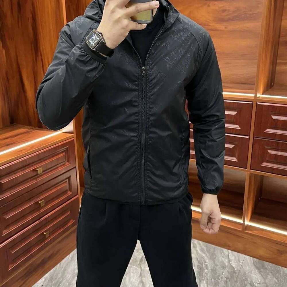 Summer Men's Jacket Youth Slim Outdoor Sports Quick Dry Hooded Anti-UV Sun Protection Skin Coat Z260313