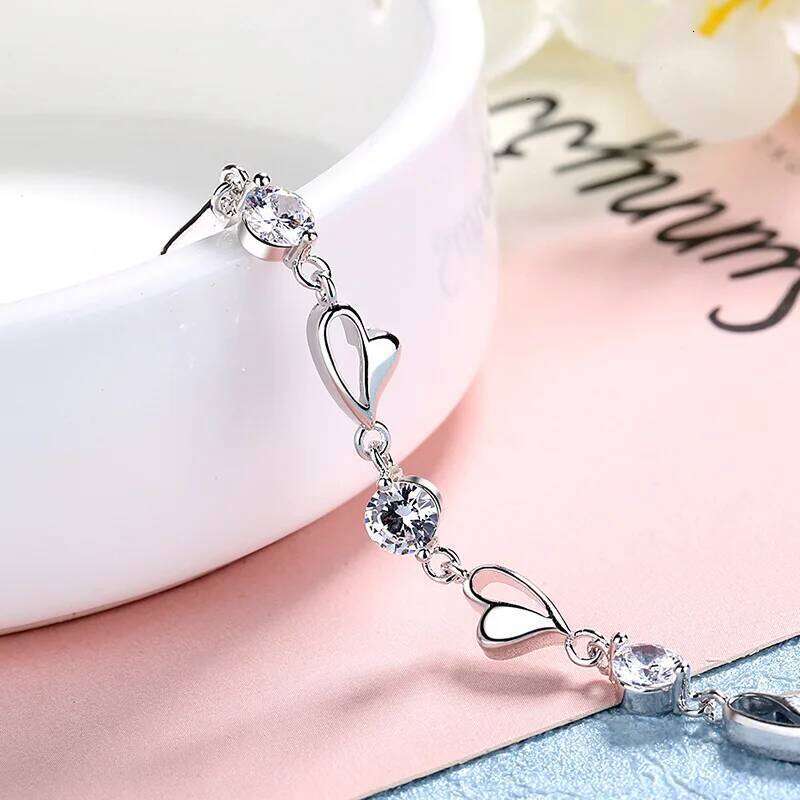 Lihong Luxury S925 Sterling Silver Love Bracelet AAA Zircon Crystal for Women Party Engagement Jewelry Gift Z260313