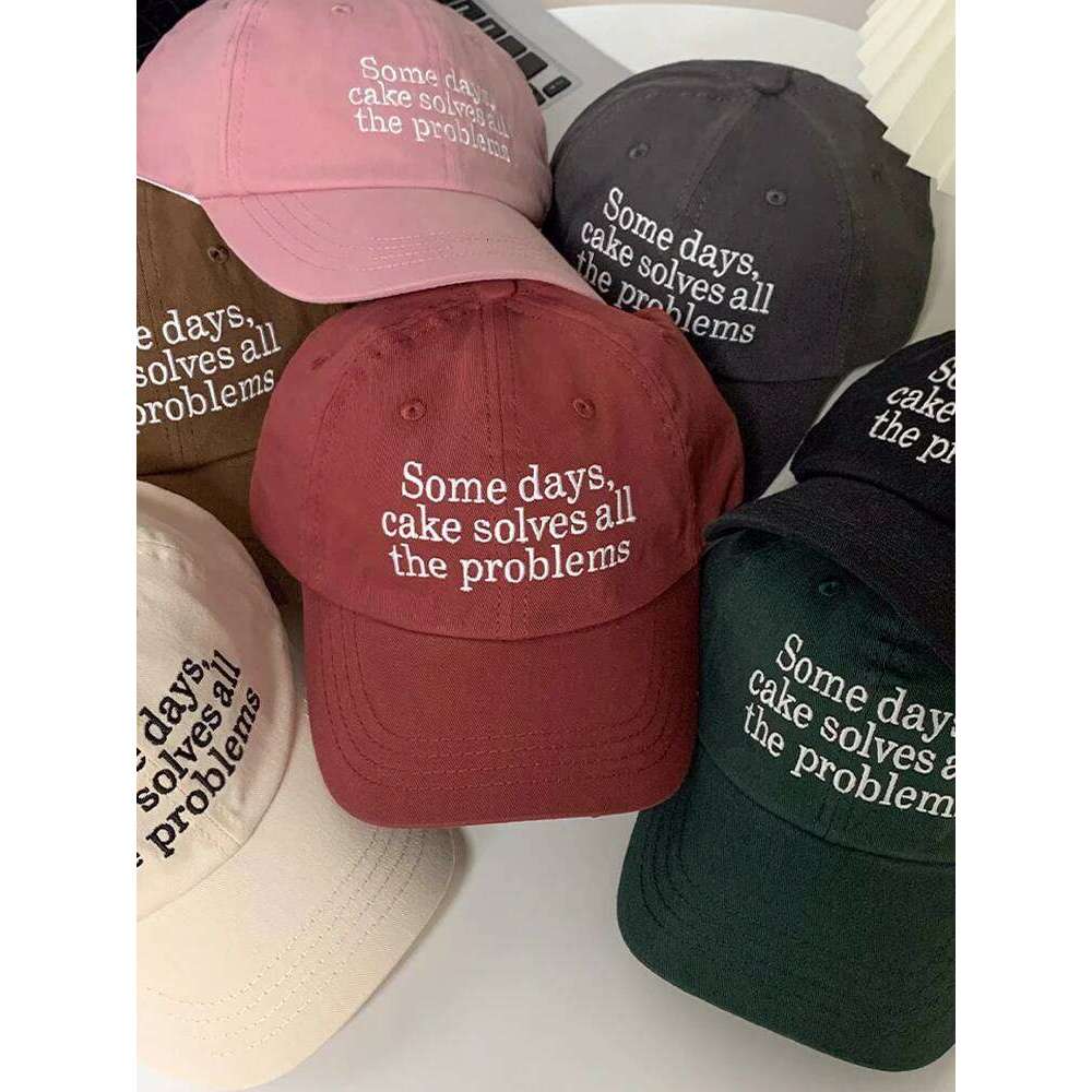 Street Hip-Hop Letter Embroidery Baseball Female Summer Korean Style Pink Hat Cotton Soft Peaked Cap Z260314