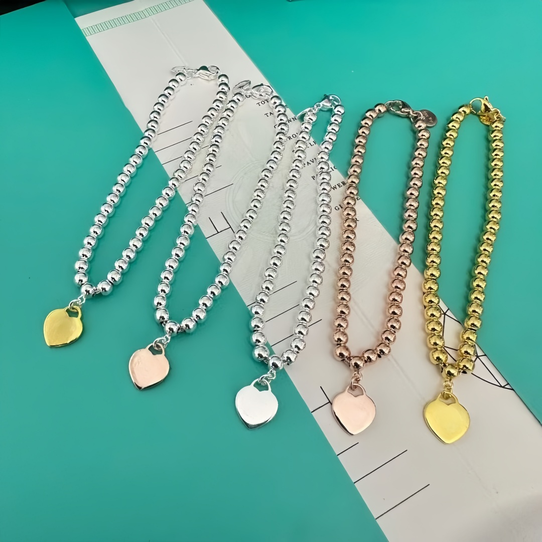 Designer Jewelry womens mens bracelet designer charm bracelets silver gold jewelry heart shaped armband luxe bijoux High quality exquisite fashion bracelet gift