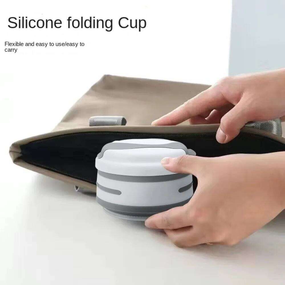 350ml Folding Water High Temperature Resistant Reusable Silicone Tea Coffee Cup Drinkware Leak-proof Z260314