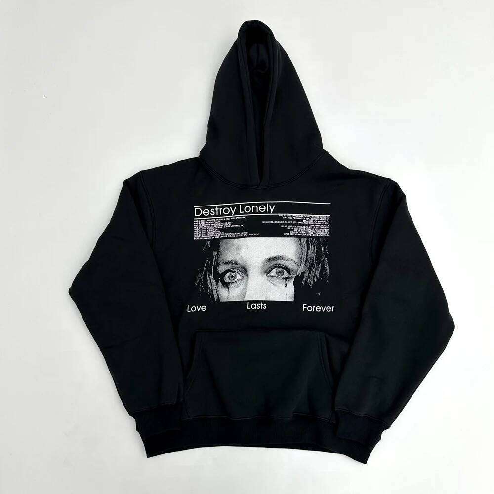 New Luxury 2023 PLAYBOI CARTI WHOLE Destroy Lonely Pullover Hoodies Hoody hooded Sweatshirts velvet Cotton Thick Fleece US #40 Z260314