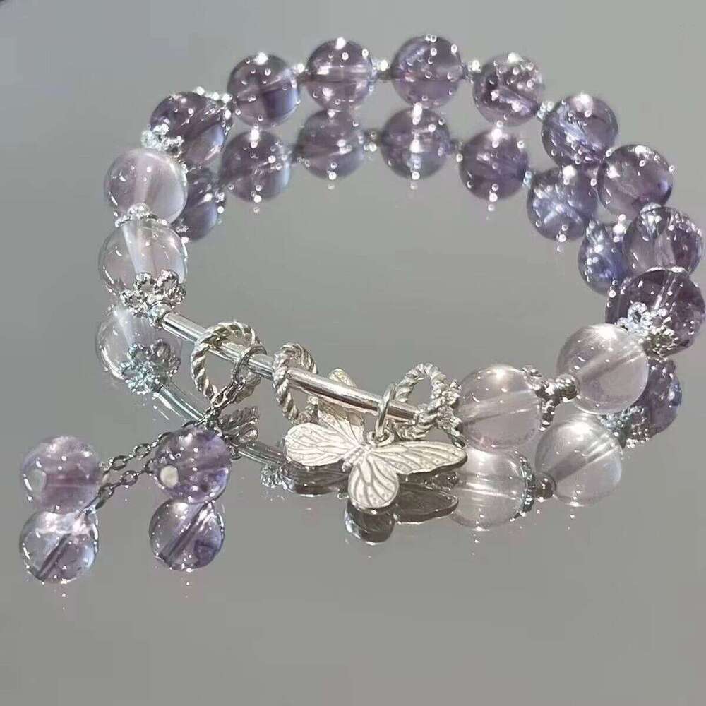 Niche Design Star Chain Tassel for Women Fantasy Butterfly Crystal Beads Elastic Rope Bracelet Best Friend Jewelry Gift Z260313