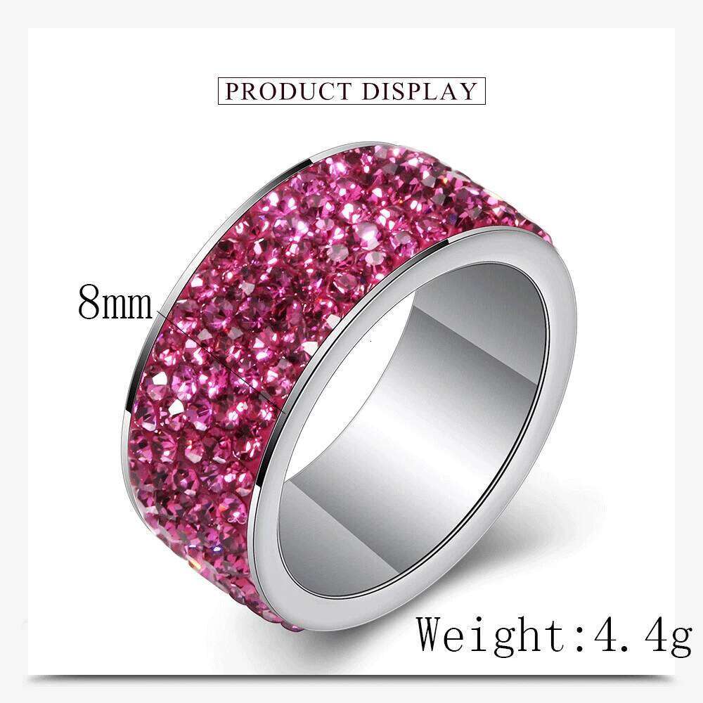 316L stainless steel Womens Wedding rings Jewelry anillos de acero inoxidable para mujer Wholesale High Quality CZ Crystal Pave H260312