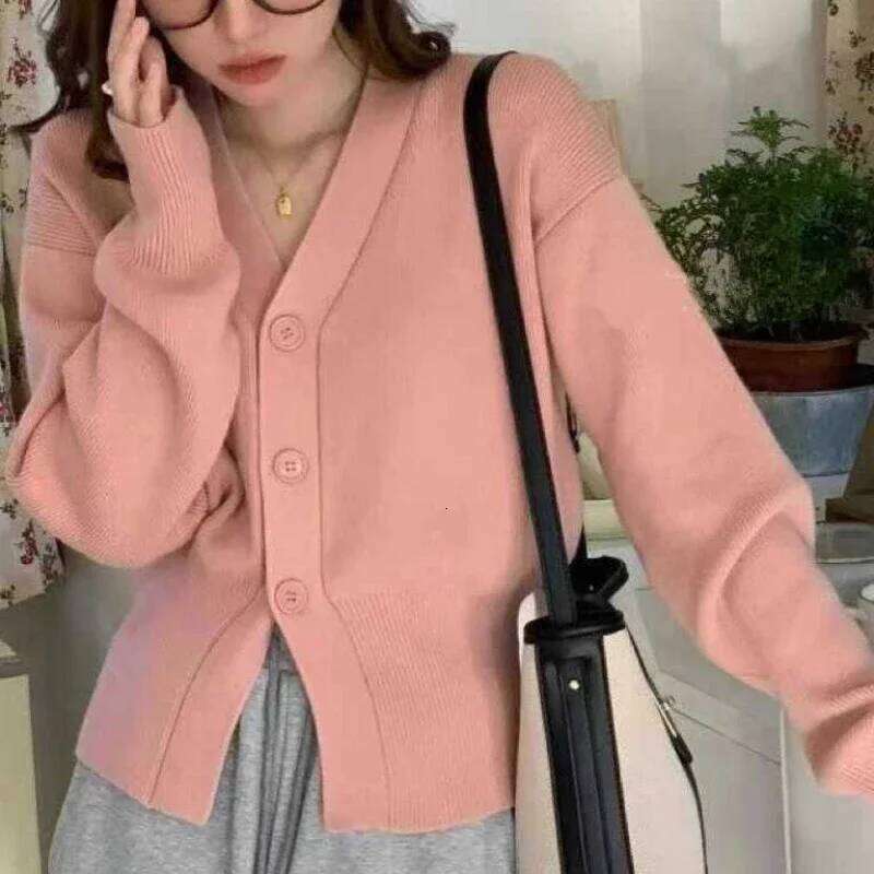 Long Sleeve Knitted Cardigans Shirt Women Sweater Coats Autumn Spring Fashion Female Casual Elastic Knit Cardigan Tops Knitwear Z260313