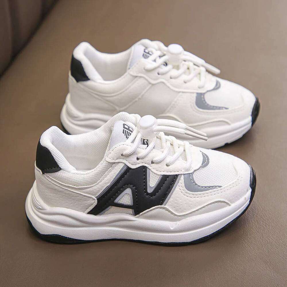 Kids Boys Girls Soft Sneakers Fashion Sports Running Casual Baby Toddler Outdoor Flat Shoes Trend Chic Basketball Footwear 26Y0313