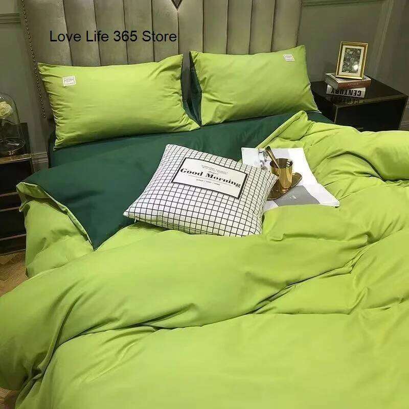 Black Hearts Love Pink Bedding Set Nordic Style Bed Linen With Pillowcases Home Textile Girls Duvet Cover King Queen Twin Cute H260312 - view 6