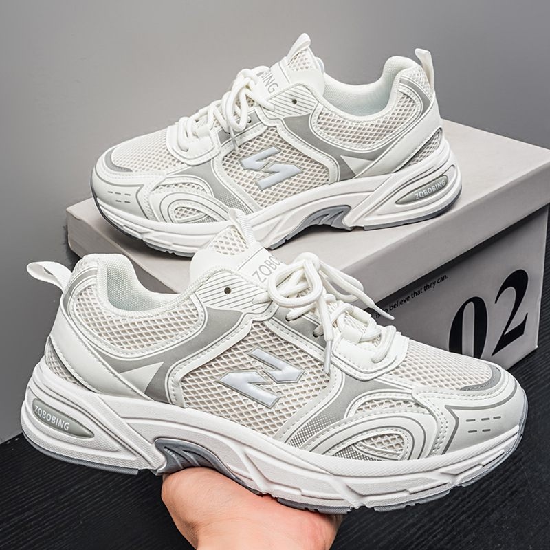 Free Shipping 2026 Spring New Breathable Casual Mesh Designer Sneakers Trendy and Versatile Height Increasing Running Shoes for Men