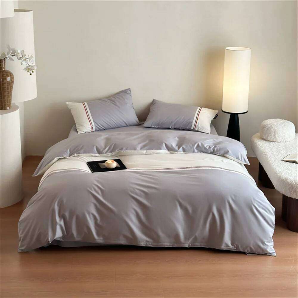 2025 New Cotton A Class Embroidery Four-Piece Set - Brown Sheet Bed Girls Quilt Cover H260312 - view 4