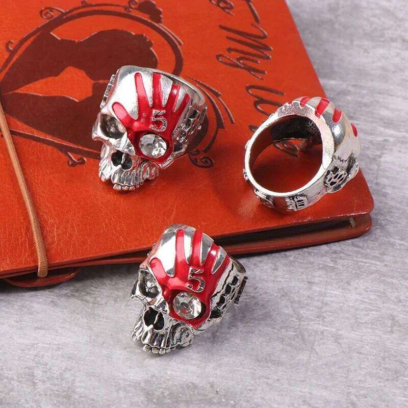 Five Fingers Death Punch Skull Vintage Chunky Gothic Jewelry Dainty Ring For Men H260312