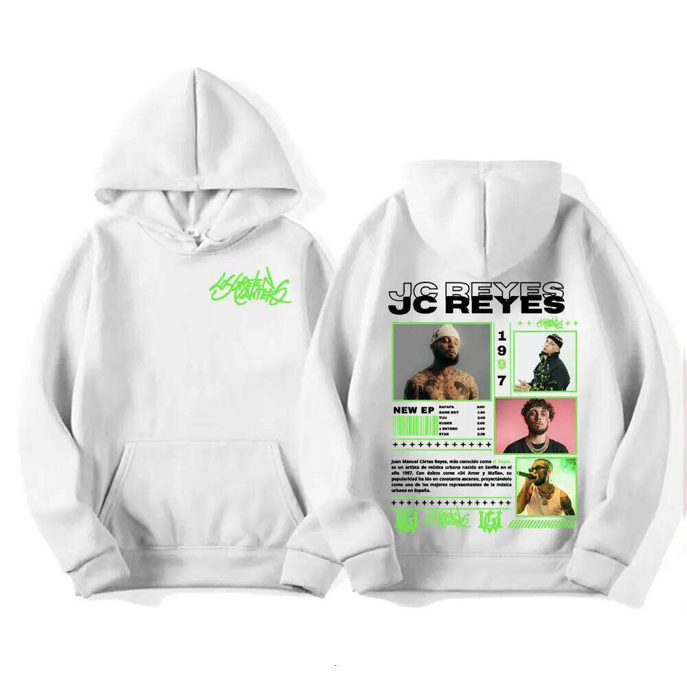 Rapero Jc Reyes album tour 2025 double-sided printed hoodie fashion trend sportswear Harajuku hip-hop punk pullover Z260315
