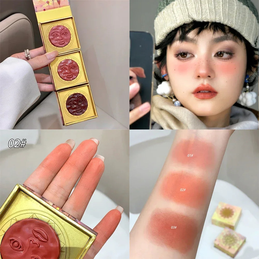 Expression Blush Cream Brown Cheek Face Rouge Relief Sunshine Blusher Mud Low Color Rendering Smooth Brightening Outline Makeup 260305