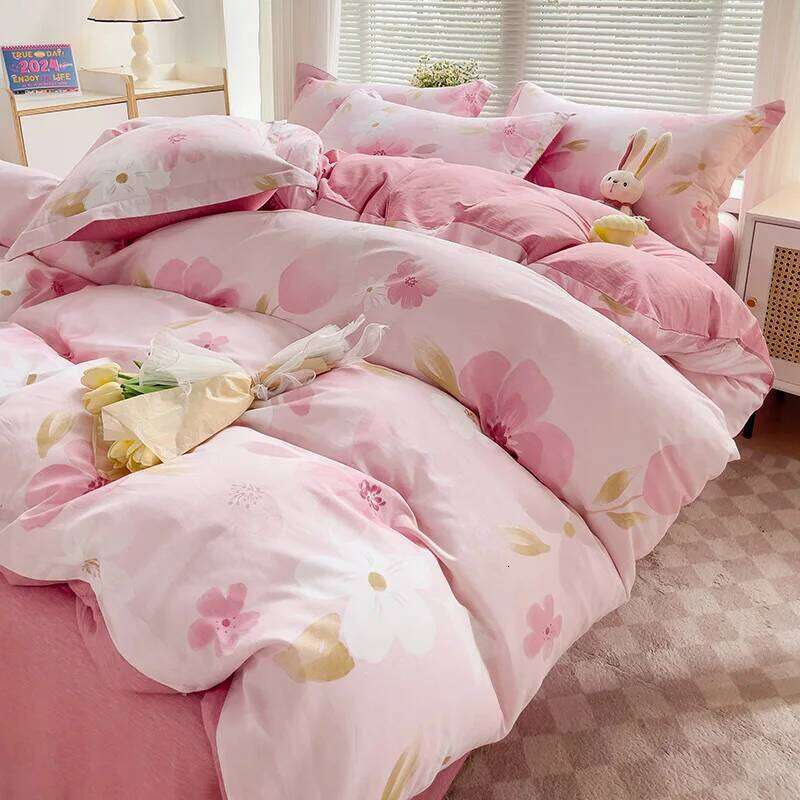 100% Cotton Bedding Duvet Set 1 Quilt Cover 2 Pillowcases No Sheet- Ultra Soft Breathable Hypoallergenic H260312 - view 5