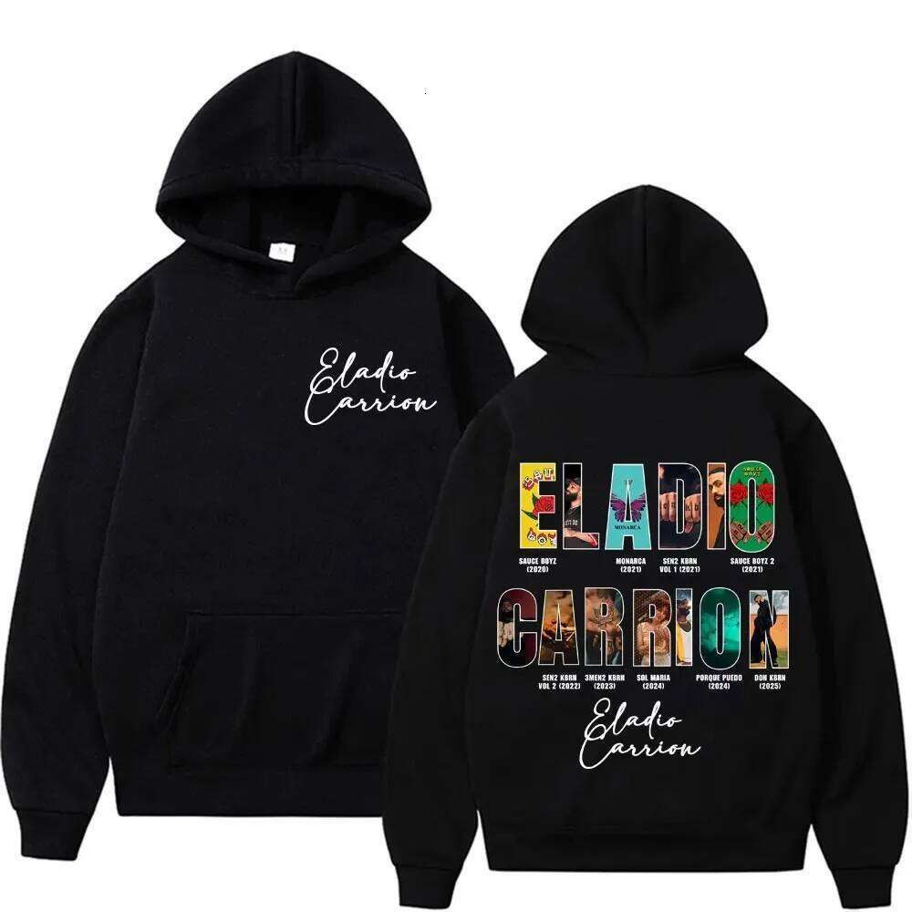 Eladio Carrion Printed Hoodie Autumn Winter Oversized Thick Fleece Warm Men Women Pullovers Causal Soft Loose Female Sweatshirts Z260314
