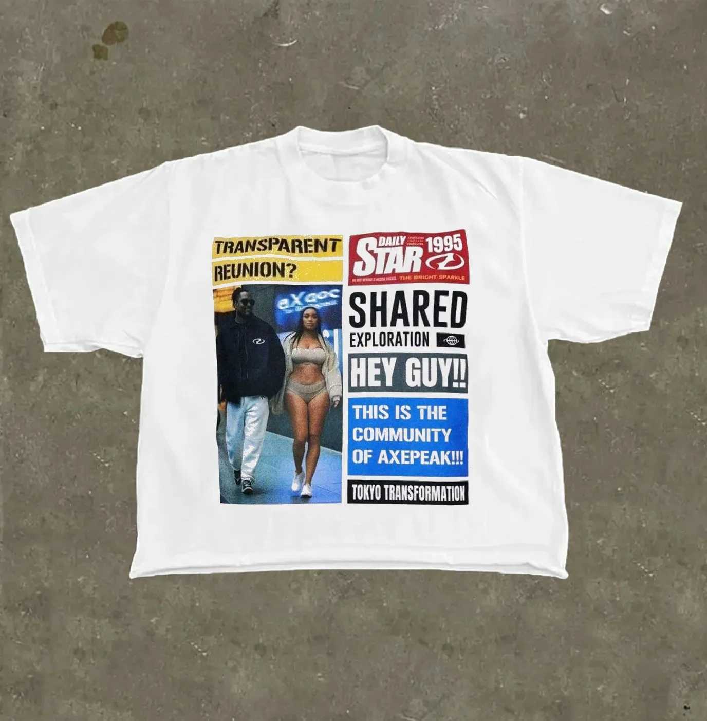 Y2k Top Oversized T-shirt Harajuku Goth Street Retro Men Hip Hop Women T-shirt Summer American Alphabet Print Graphic T-shirt D260313