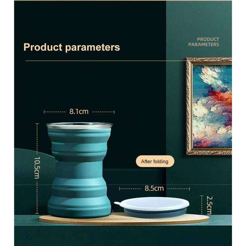 Portable Silicone Foldable Cup With Lanyard Heat Resistant Collapsible Cups Lid Folding Storage Travel Mug For Hot Water coffee Z260314