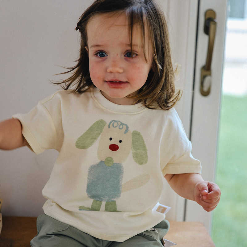 T-shirts Boys' and girls' short-sleeve T-shirts summer baby tops children's half-sleeve Korean-style printed cartoon pure cotton round-