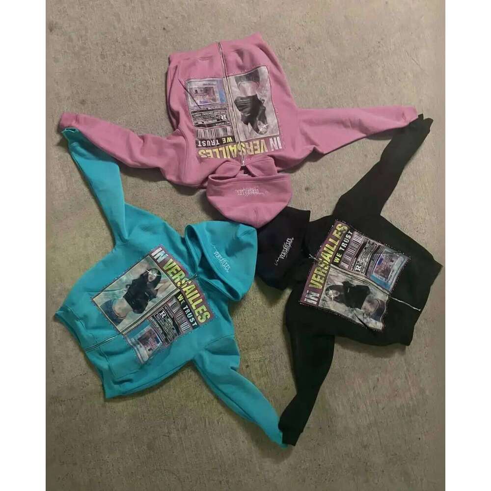 Loose casual sportswear trendy clothes retro fashion printed pattern hoodie Y2K gothic streetwear men and women Z260314