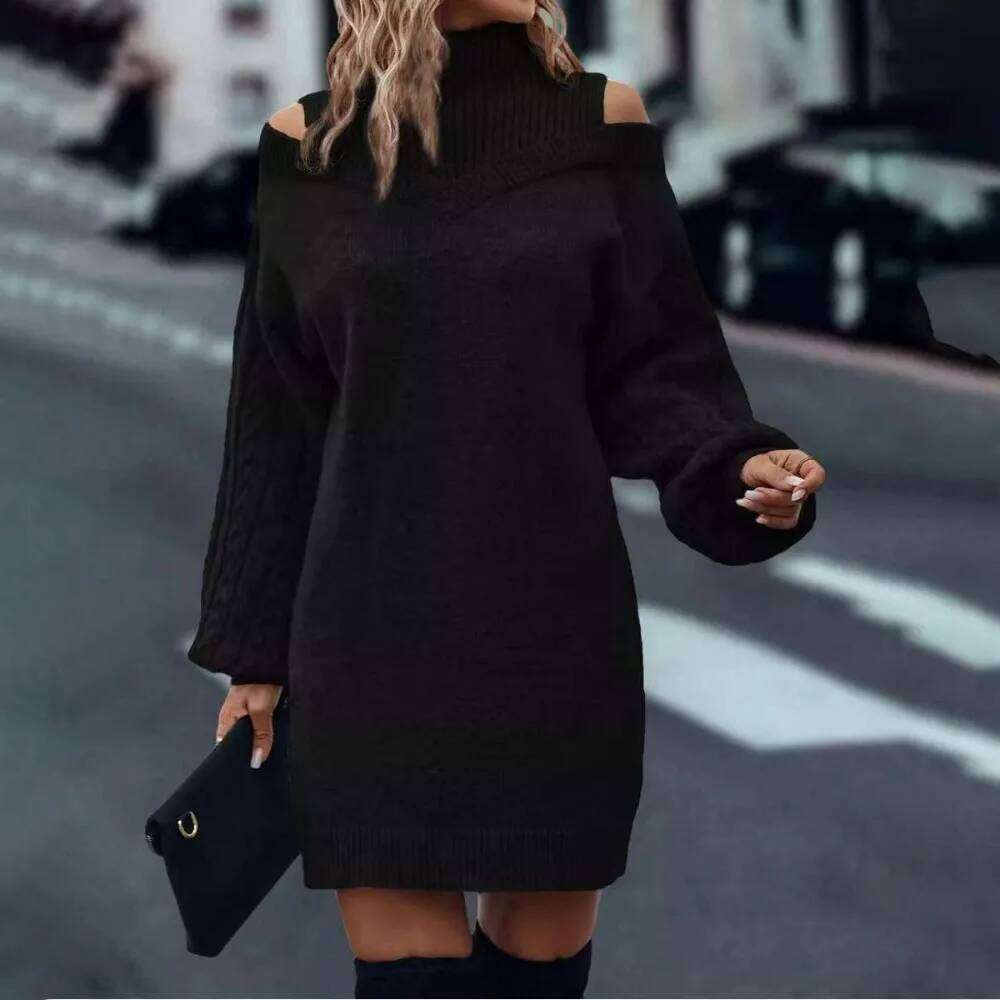 Women Knit Thick Sweaters Round Neck Long Sleeve Casual Sweater Elegant Solid Pullover Splice Basis Autumn Winter 2025 Z260314