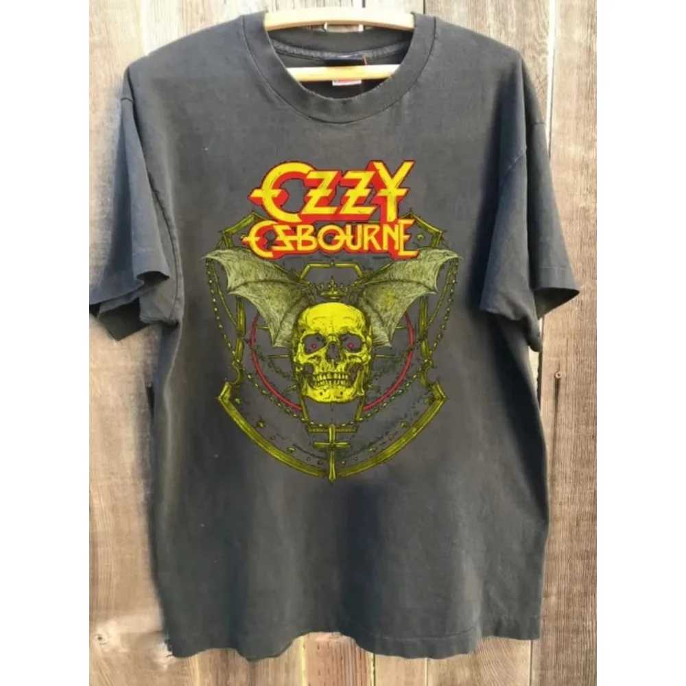 Skull Ozzy Osbourne Shirt Rare Graphic Brown Shirt for Men and Women S-3XL Printed CottonT-shirt Street Daily Wear Unisex Tshirt D260313