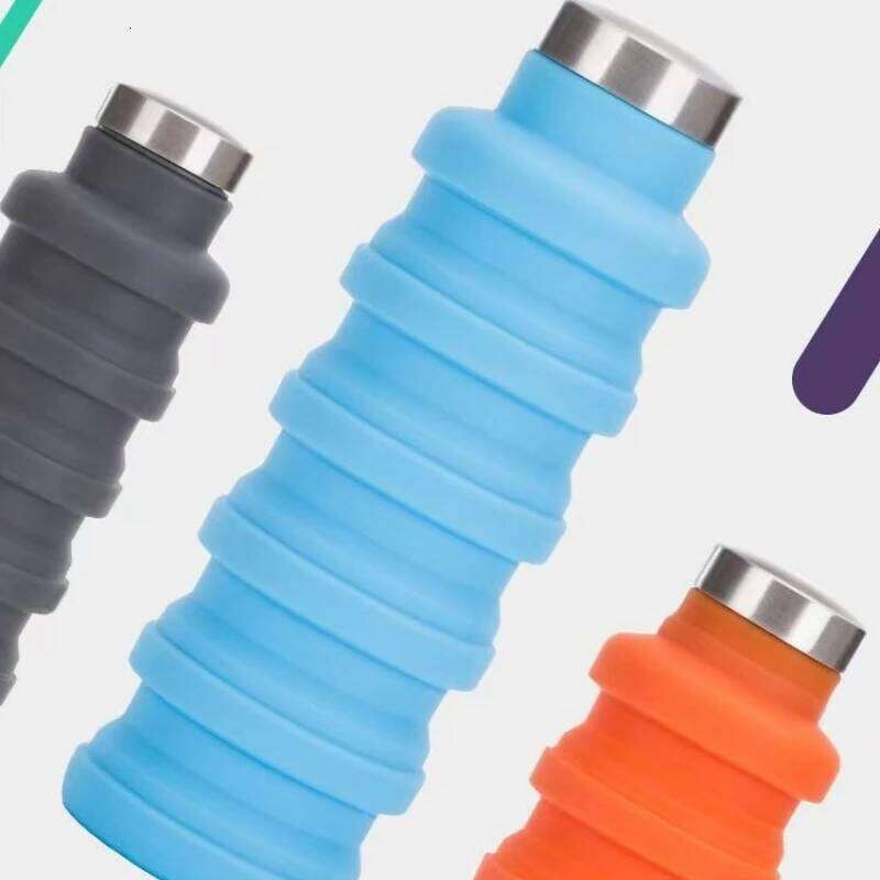 1pc Silicone Folding Sports Bottle Portable Outdoor Travel Water Cup Easy to Store Retractable Z260314