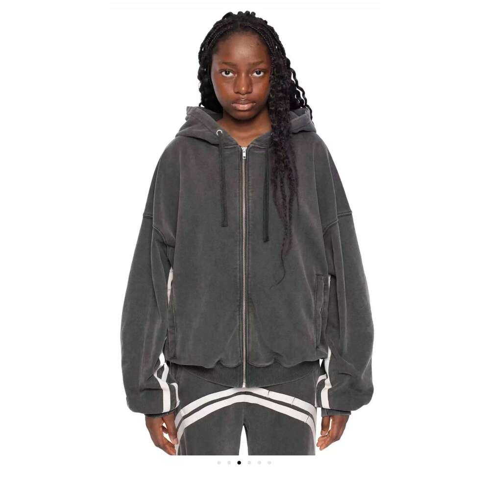 Y2K Zip Up Men Clothing New Fashion Stripe Graphic High Quality Oversized Hoodie Sweatshirt Punk Hip Hop Tops Streetwear Z260315