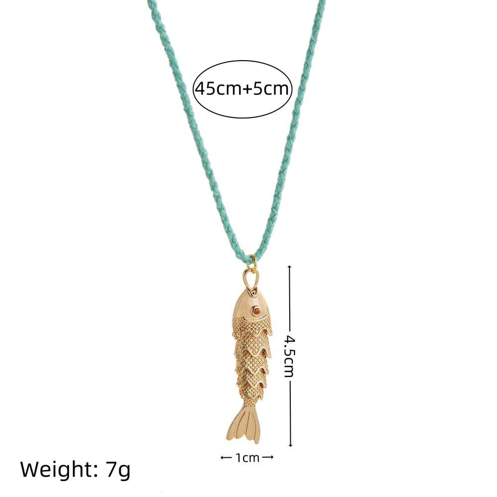 Gold-Plated Fish Pendant for Women, Diamond-Encrusted Small Fish, Creative Animal Jewelry, Fashion Necklace Gift H260312