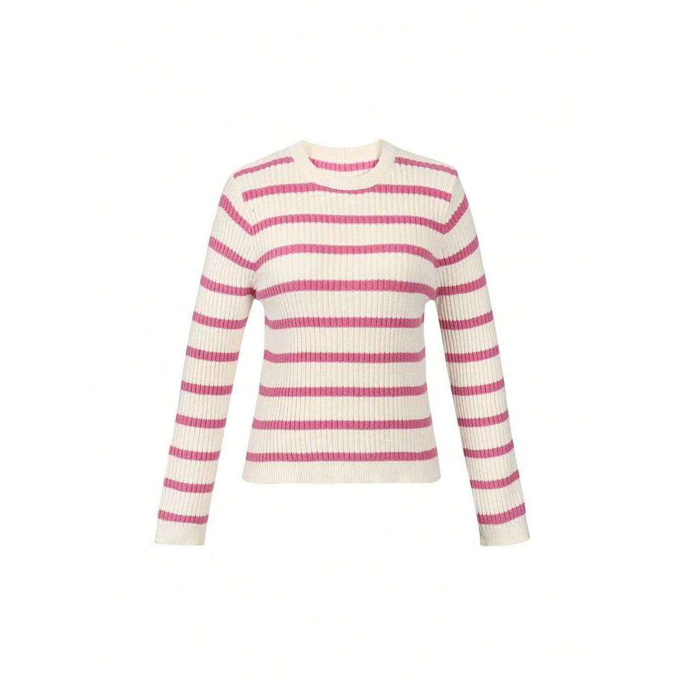 2025 Autumn and Winter New Top Lazy Wind Striped Knitted Sweater Pullover Fashion Temperament Z260313