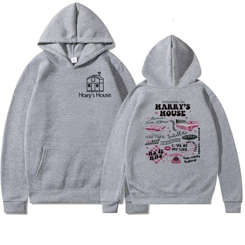 Vintage Hoodie Welcome To Harry's House HS Love on Tour Pullover Women Double-side Print Y2K Retro Trendy Hoodies Z260314