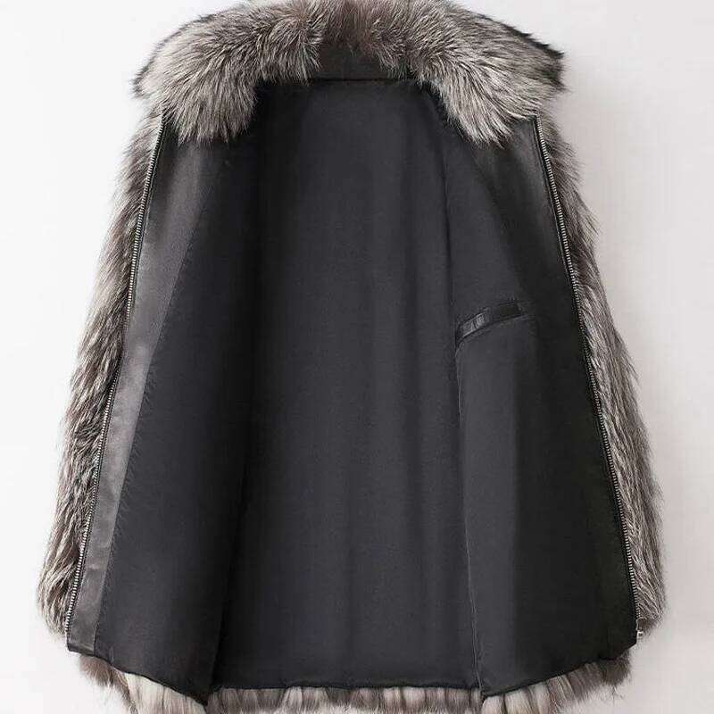 S-6XL Size 2026 Fashion Men Short Jacket Warm Imitation Fox Fur Men's Winter Coat Brown Outdoor Sports Loose Casual Parkas Z260313