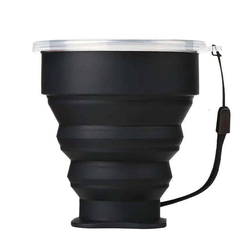 Folding Cups BPA FREE Food Grade Water Cup Travel Silicone Retractable Coloured Portable Outdoor Coffee Handcup Z260314