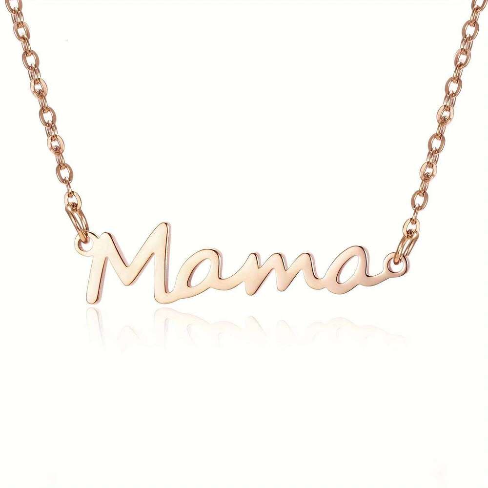 Fashionable Cute And Charming Personality Mother's Day Gift Mama Pendant Necklace Clavicle Chain For Mom Mum Mother H260312